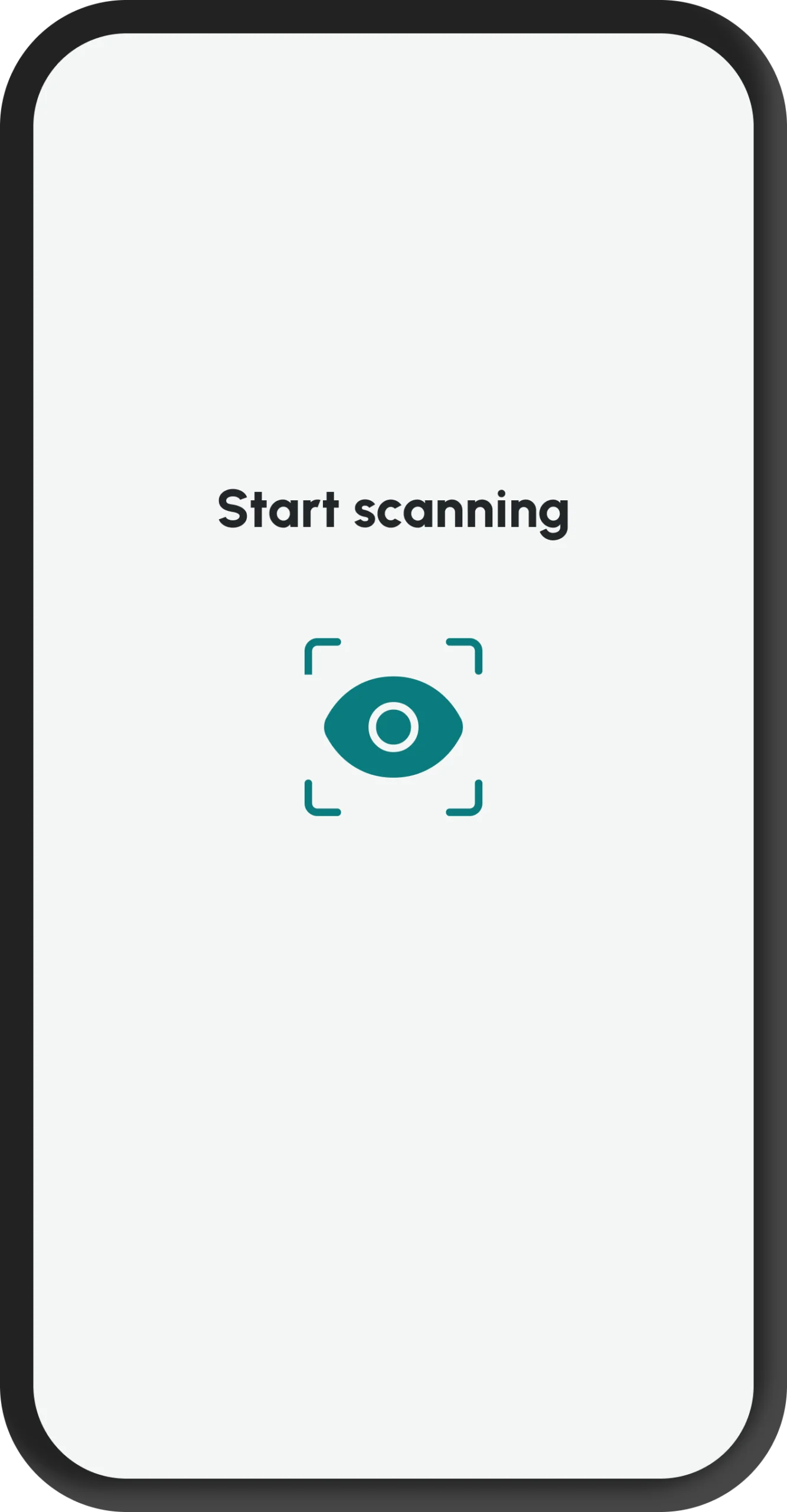 Mockup of a phone saying "Start scanning"